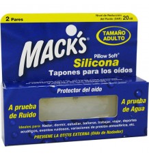 Macks Tapones Silicona Adulto 2 Pares