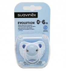 Suavinex Chupete Evolution Latex 0-6 meses Azul
