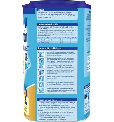 Almiron Advance Digest 2 800g - leche antiestreñimiento y anticólicos para  bebés de 6 meses