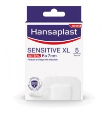 Hansaplast Sensitive XL 5 Apositos 6x7cm