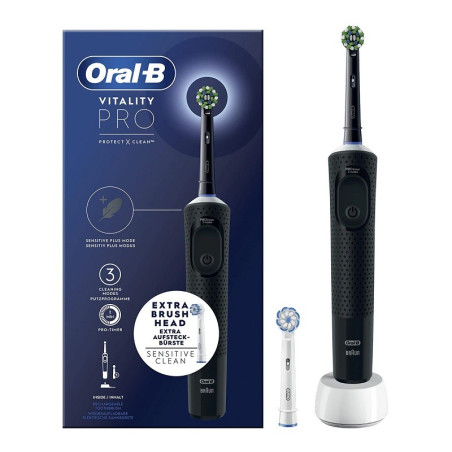 Oral B Cepillo Eléctrico Vitality Pro Negro + 1 Cabezal de Recambio