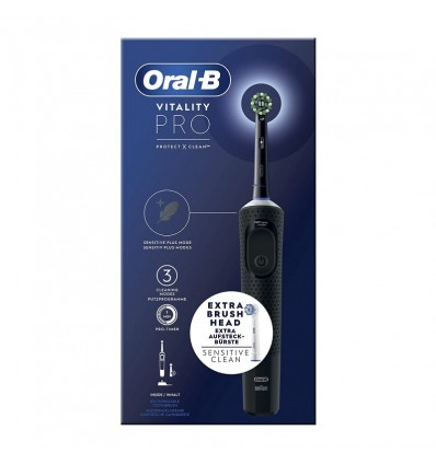 Comprar Oral B Vitality Pro Cepillo Electrico Negro, 2 cabezales de recambio  al mejor precio