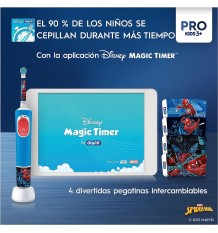 Oral-B Pro Kids Cepillo Spiderman + 1 Cabezal + 1 Estuche De Viaje Niños +3 Años