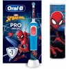 Oral-B Pro Kids Cepillo Spiderman + 1 Cabezal + 1 Estuche De Viaje Niños +3 Años