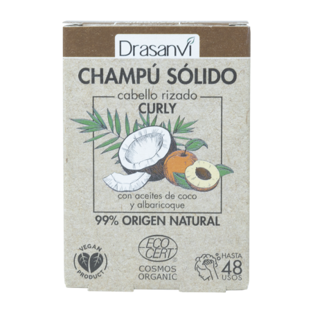 Drasanvi Champú Sólido Cabello Rizado Curly Ecocert Bio 80 g