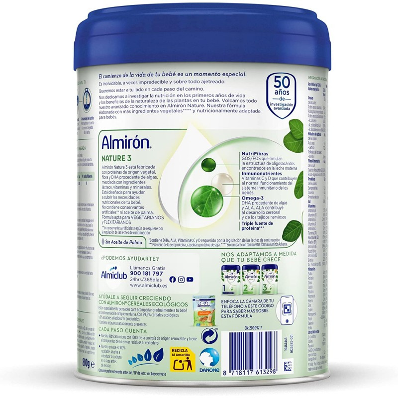 Almirón Leche De Crecimiento Advance 3 Duplo Leche en polvo desarrollada  para cubrir las necesidades nutricionales