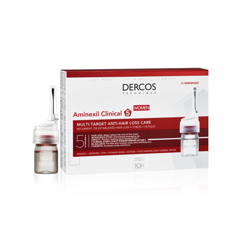 Dercos Aminexil Clinical 5 Mujer 21 Monodosis