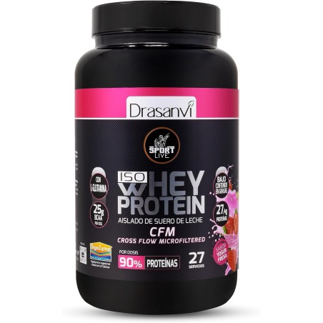 Whey Protein Aislado Yogur Fresa 800g Sport Live Drasanvi