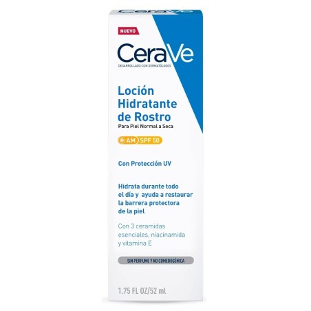 Cerave Loción Hidratante Facial SPF50 52ml