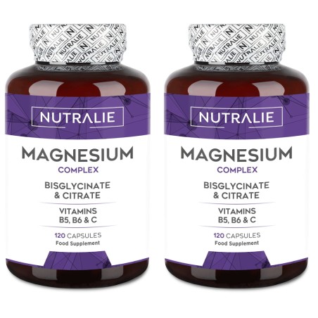 Nutralie Magnesio Complex Bisglicinato Y Citrato 120 Cápsulas + 120 Cápsulas Duplo