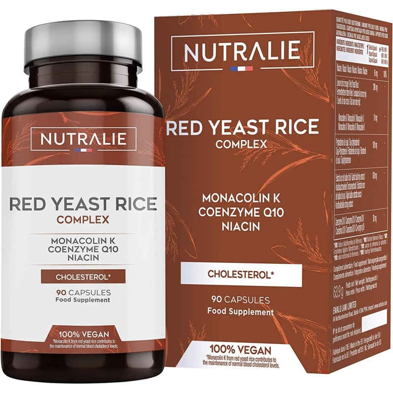 Nutralie Levadura de Arroz Rojo con Monacolina K 10 mg + Coenzima Q10 90 Cápsulas