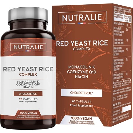 Nutralie Levadura de Arroz Rojo con Monacolina K 2.54 mg + Coenzima Q10 90 Cápsulas