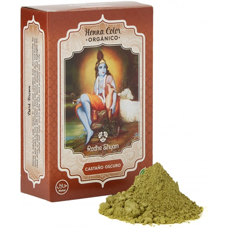 Radhe Shyam Henna Color Castaño Oscuro 100 gr