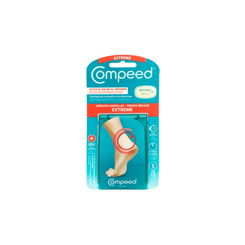 Compeed Ampollas Extreme Medianas 5 Apósitos