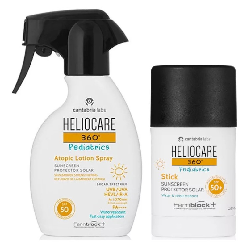 Heliocare 360 Pediatrics SPF50 Loción Spray Piel Atópica 250 ml + Stick Pediátrico SPF50+ 25 gr