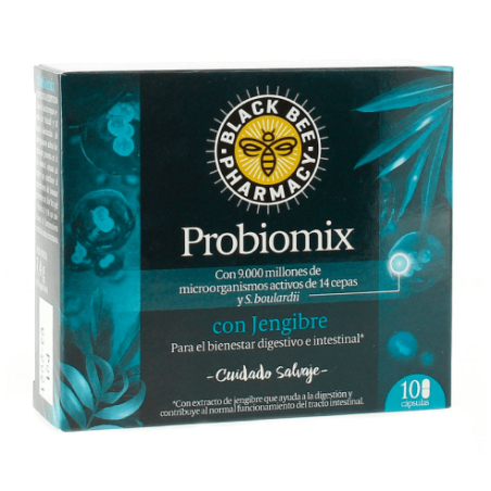 Black Bee Probiomix Jengibre 10 Capsulas