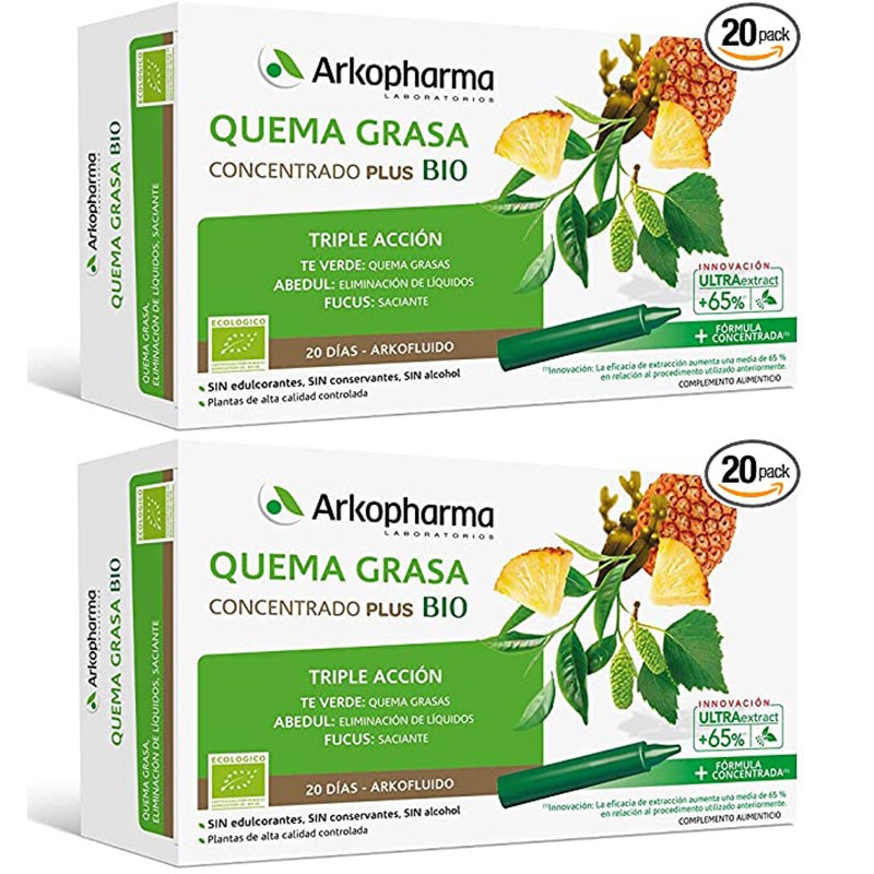 Arkofluido Quemagrasa Bio 40 Ampollas Duplo Promocion