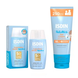 Fotoprotector Isdin Pack Fusion Water Pediatrics SPF 50 50ml + Gel Crema Pediatrics SPF 50 250ml