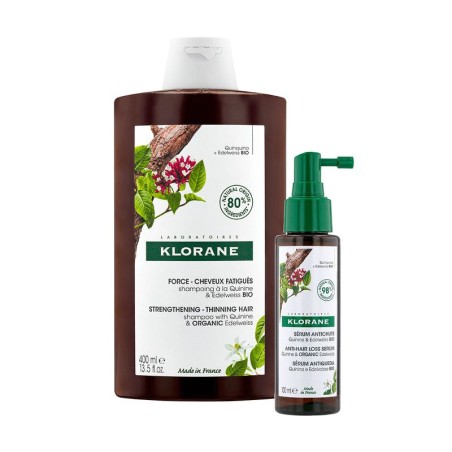 Klorane Rutina Anticaida Champú Quinina 400ml + Serum Anticaida 100ml