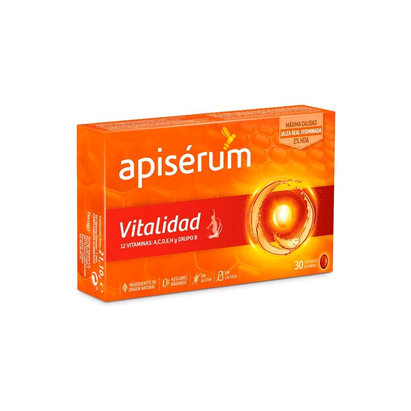 Apisérum Vitalidad Jalea Real 30 Cápsulas