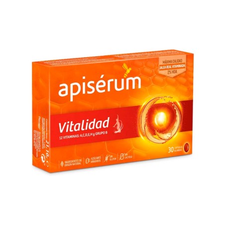 Apisérum Vitalidad Jalea Real 30 Cápsulas