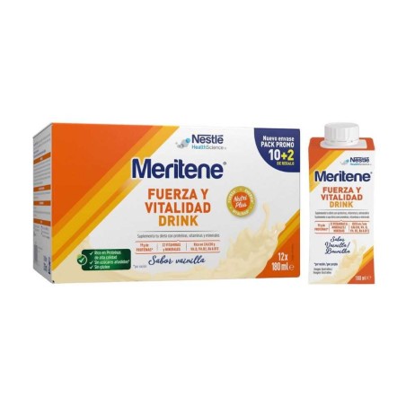 Meritene Fuerza y Vitalidad Drink Vainilla 10+2 Promocion 180ml