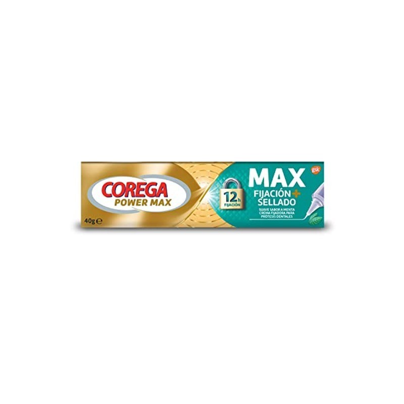 Corega Max Fijacion + Sellado Sabor Menta 40g