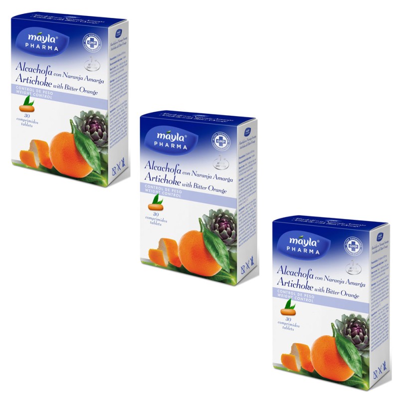 Mayla Pharma Pack Alcachofa con Naranja Amarga Triplo 90 Cápsulas