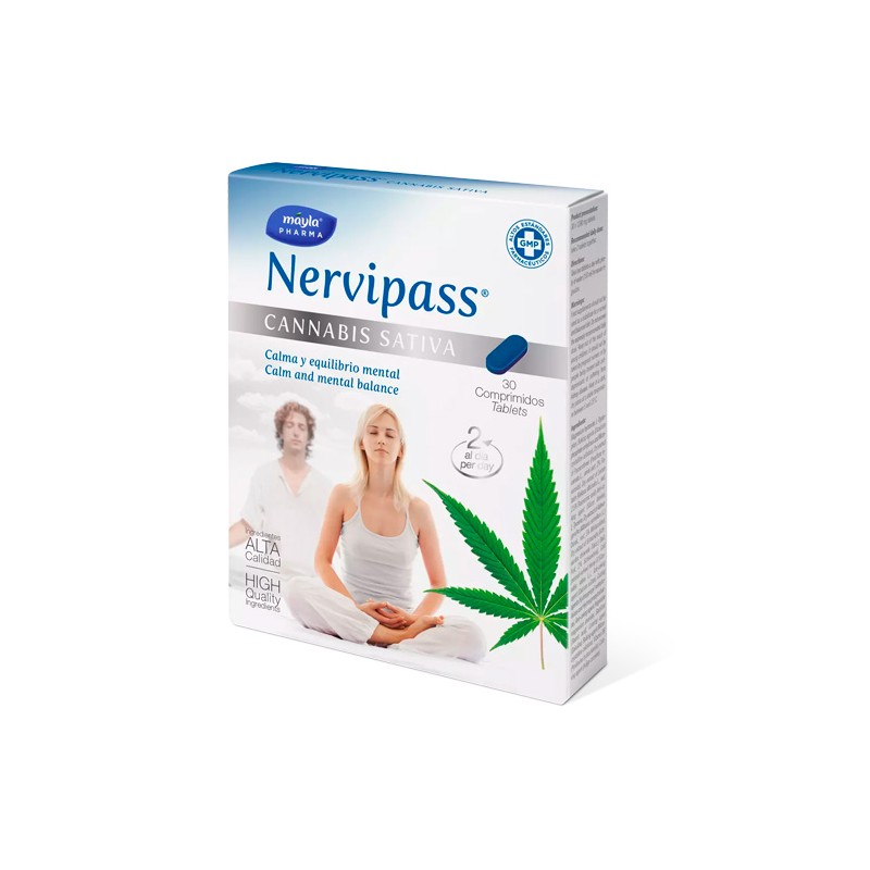 Nervipass Cannabis Sativa Triptófano 30 comprimidos