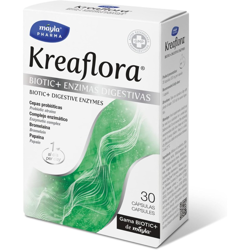 Mayla Pharma Kreaflora Biotic+ Enzimas Digestivas 30 cápsulas