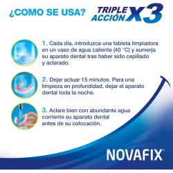 Novafix Tabletas Limpiadoras Triple Acción 30 Unidades