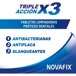 Novafix Tabletas Limpiadoras Triple Acción 30 Unidades