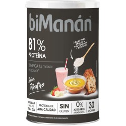 Bimanan 81% Proteina Sabor Neutro 300g 30 Raciones