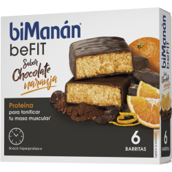 Bimanan Befit Barrita Chocolate Naranja 6 Unidades