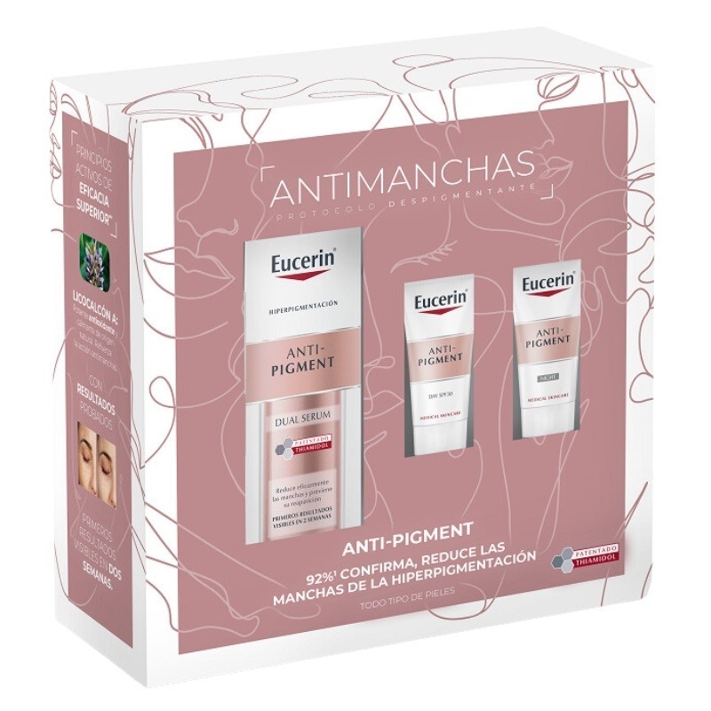 Eucerin Anti-Pigment Dual Sérum + Mini Crema de Día + Mini Crema de noche