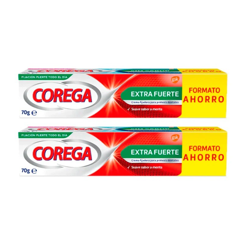 Corega Extra fuerte 70 g + 70g Duplo Promoción