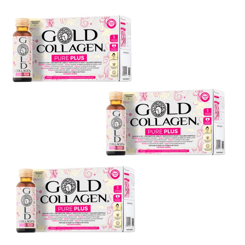 Gold Collagen Pure Plus 30 Frascos 50ml 30 Dias de tratamiento