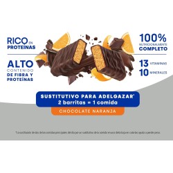 Bimanán Beslim Barritas Chocolate Negro con Naranja 10 unidades