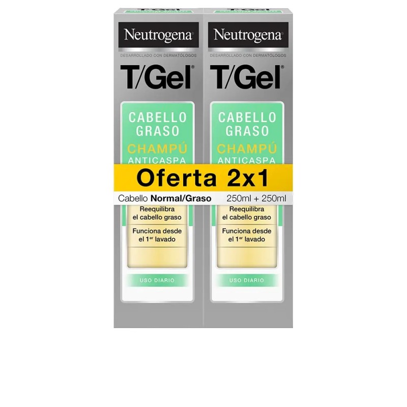 Neutrogena T/Gel Champú Anticaspa Normal-Graso 250ml+250ml