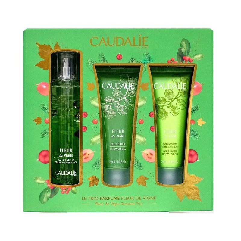 Caudalie Cofre Fleur de Vigne colonia 50ml + Gel Baño 50ml + Locion 50ml