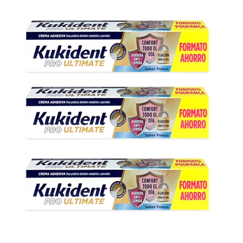 KUKIDENT Pro Ultimate Sabor Fresco 57g + 57g + 57g Triplo Pack