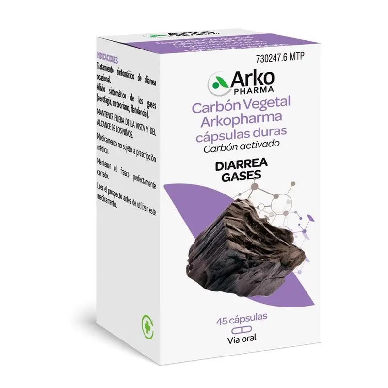 Arkocapsulas Carbon Vegetal 45 Cápsulas