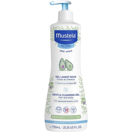 Mustela Gel de Baño Suave Cabello y Cuerpo 750 ml