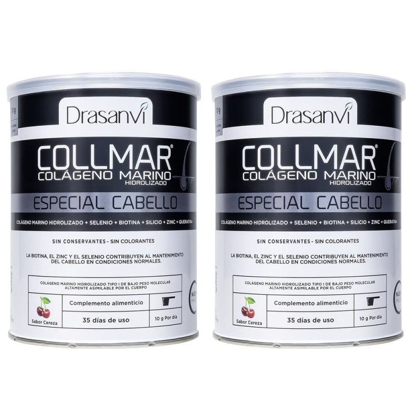 F24 Collmar Colágeno Marino Especial Cabello Cereza 350g + 350g Duplo Pack Drasanvi