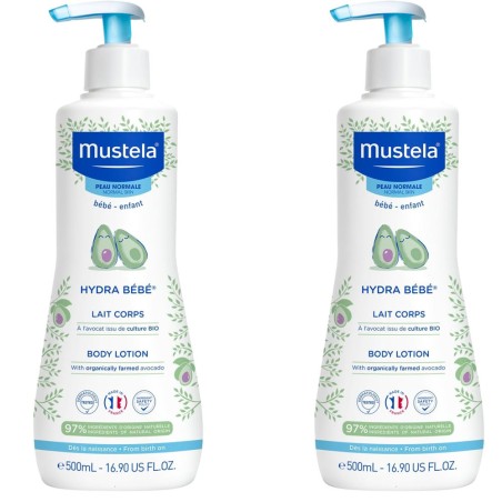 Mustela Hydra Bebe Cuerpo 500 ml + 500 ml Duplo Promocion