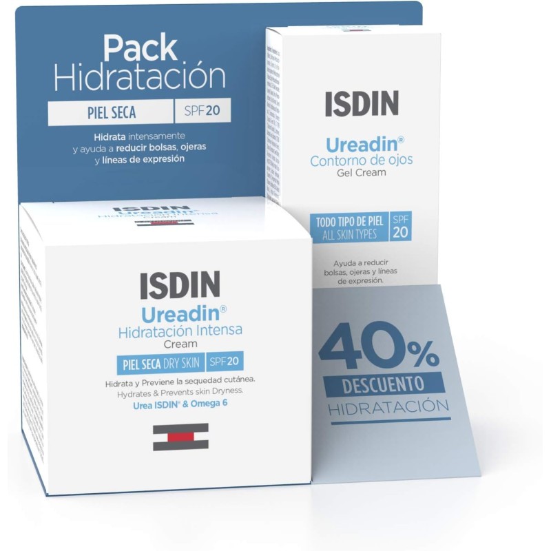 Isdin Ureadin Crema Hidratante SPF20 Piel Seca 50 ml + Contorno Ojos 15ml Pack