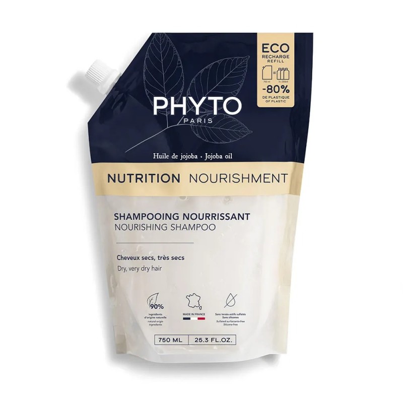 Phyto Recambio de Champú Nutritivo Cabello seco, muy seco 750 ml