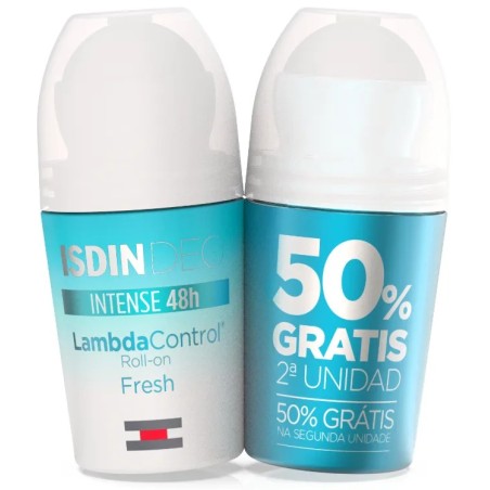 Isdin Desodorante Lambda control Roll On Fresh 50ml + 50ml Duplo