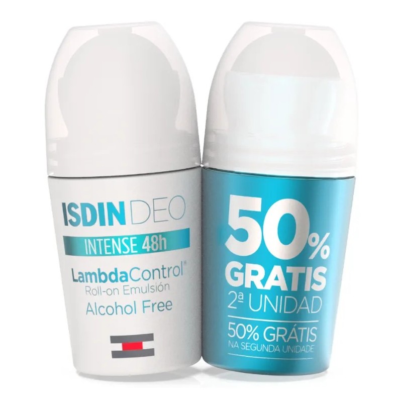 Isdin Desodorante Lambda control Roll On Alcohol Free 50ml + 50ml Duplo