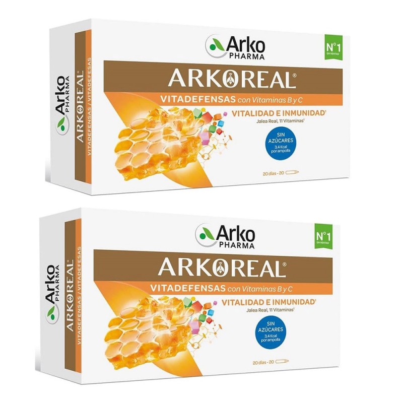 Arkoreal Vitadefensas Sin Azúcar 1000mg 20 + 20 Ampollas Duplo